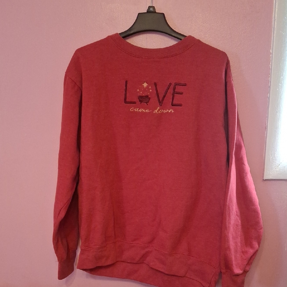 Love in Red Crew Neck Sweater - Picture 1 of 3